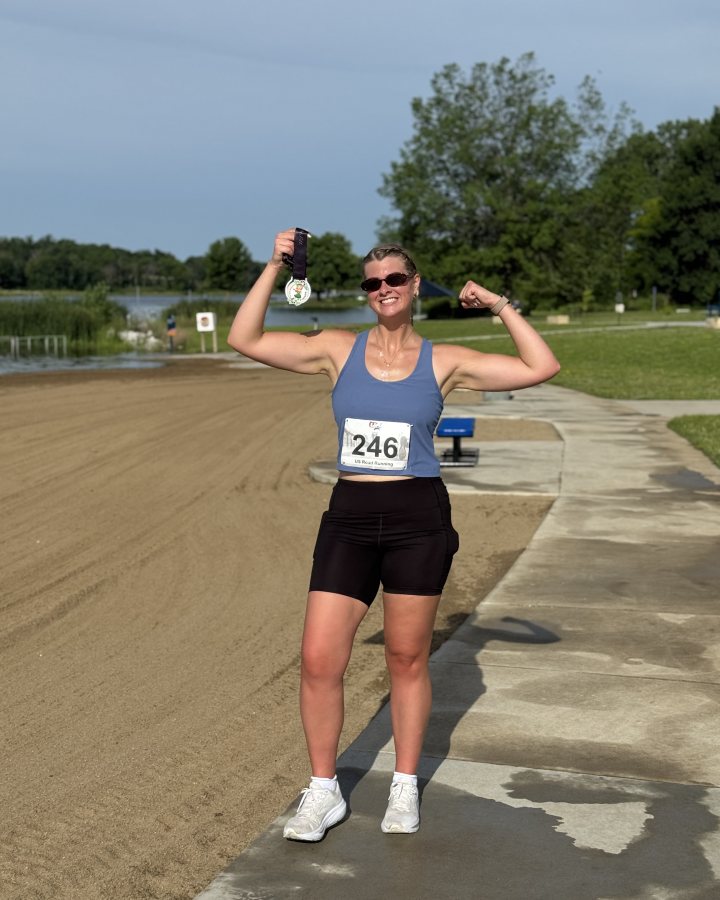 Isabel Kinzie at Medal Madness 5K, 10K, & 13.1M at Des Moines, IA (24) - 06/13/2026 after earning 2nd FEMALE Overall