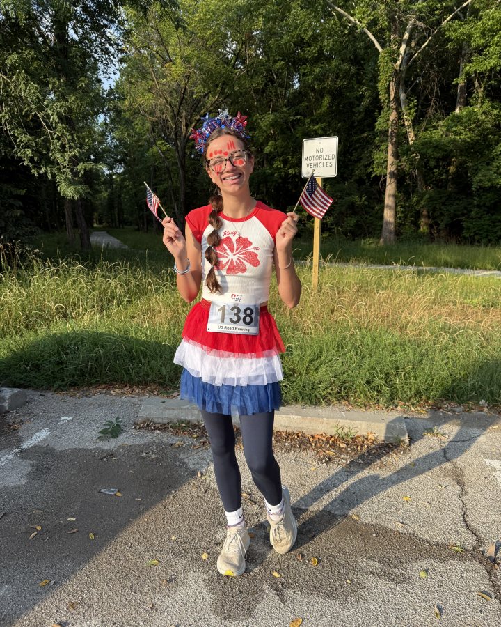 Abbie Gieselman at Eagle 5K, 10K, & 13.1M at Kansas City, MO (27) - 07/04/2026 after earning Best Costume
