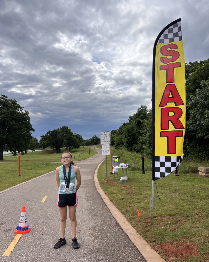 Gabriella Alba at Luau 5K, 10K, & 13.1M at Oklahoma City, OK (21) - 05/23/2026 after earning 1st FEMALE Overall